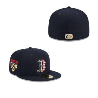 Boston Red Sox Navy 2023 Fourth of July 59FIFTY Fitted Hat