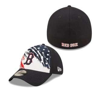 Men's Boston Red Sox Navy 2022 4th of July Independence Day 39THIRTY Flex Hat