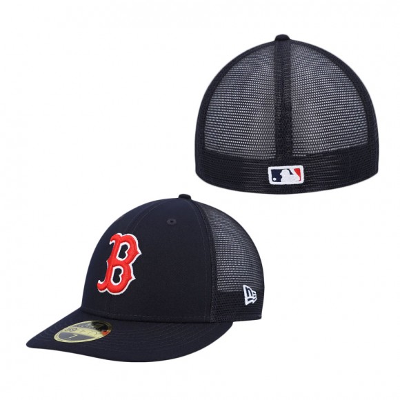 Men's Boston Red Sox Navy Authentic Collection Mesh Back Low Profile 59FIFTY Fitted Hat