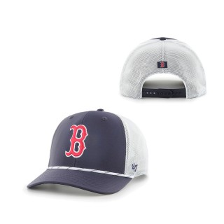 Men's Boston Red Sox Navy Burden Trucker Snapback Hat