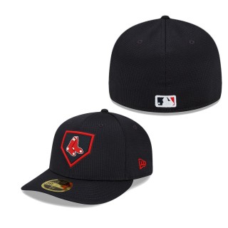 Men's Boston Red Sox Navy 2022 Clubhouse Alternate Logo Low Profile 59FIFTY Fitted Hat