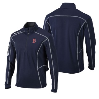 Boston Red Sox Navy Shotgun Omni-Wick Quarter-Zip Pullover Jacket