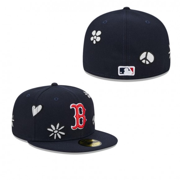 Boston Red Sox Navy Sunlight Pop Fitted Hat