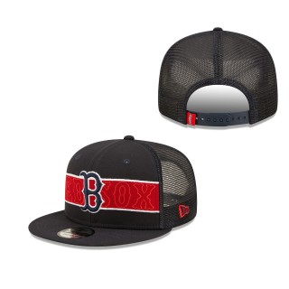 Boston Red Sox Navy Tonal Band Trucker 9FIFTY Snapback Hat