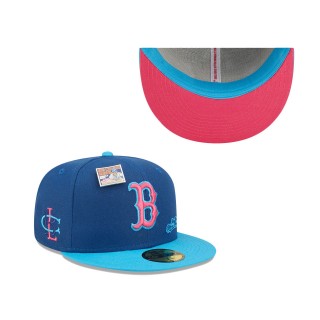 Boston Red Sox Blue Light Blue MLB x Big League Chew Big Rally Blue Raspberry Flavor Pack 59FIFTY Fitted Hat