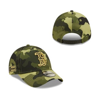Boston Red Sox New Era Camo 2022 Armed Forces Day 9FORTY Snapback Adjustable Hat