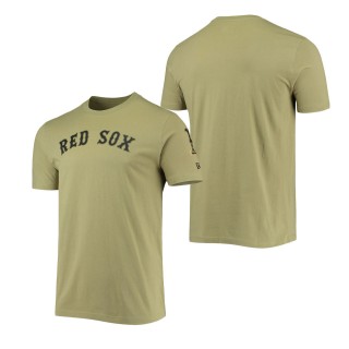 Boston Red Sox Olive Brushed Armed Forces T-Shirt