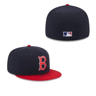 Boston Red Sox On Deck Fitted Hat Navy Red
