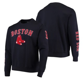 Boston Red Sox Pro Standard Navy Stacked Logo Pullover Sweatshirt