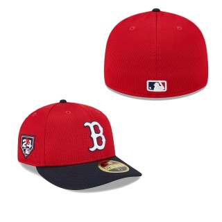 Boston Red Sox Red Navy 2024 Spring Training Low Profile 59FIFTY Fitted Hat