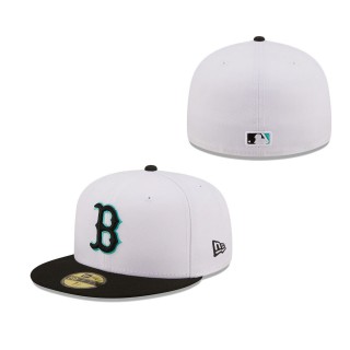 Men's Boston Red Sox White Black Spring Color Pack Two-Tone 59FIFTY Fitted Hat