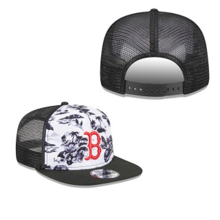 Boston Red Sox White Black Vacay 2.0 A-Frame Trucker 9FIFTY Snapback Hat