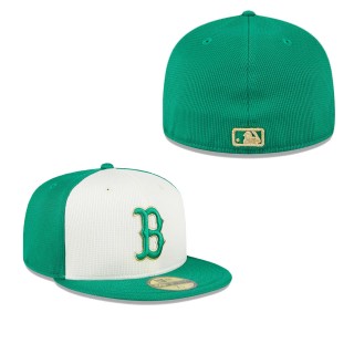 Boston Red Sox White Green 2024 St. Patrick's Day 59FIFTY Fitted Hat