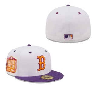 Men's Boston Red Sox White Purple 1999 MLB All-Star Game Grape Lolli 59FIFTY Fitted Hat