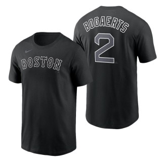 Men's Boston Red Sox Xander Bogaerts Black Black & White T-Shirt