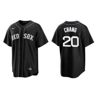 Boston Red Sox Yu Chang Black White Replica Official Jersey