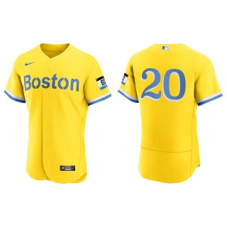 Boston Red Sox Yu Chang Gold Light Blue City Connect Authentic Jersey