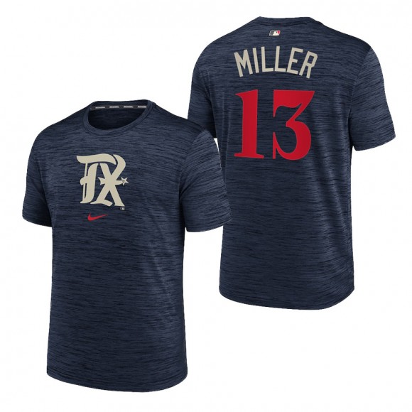 Brad Miller Rangers Navy City Connect Velocity Practice Performance T-Shirt