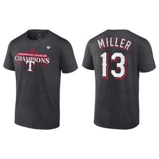 Brad Miller Texas Rangers Charcoal 2023 American League Champions T-Shirt