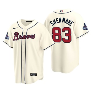 Braden Shewmake Men's Atlanta Braves Cream Alternate 2021 World Series Champions Replica Jersey