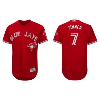 Bradley Zimmer Toronto Blue Jays Scarlet Canada Day Authentic Collection Flex Base Player Jersey