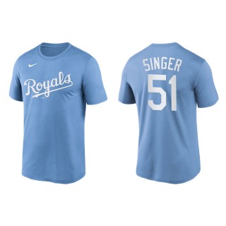 Brady Singer Kansas City Royals Powder Blue Wordmark Legend T-Shirt
