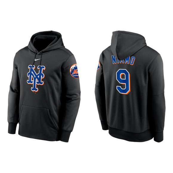 Brandon Nimmo New York Mets Black Logo Performance Pullover Hoodie