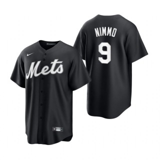 Brandon Nimmo Mets Nike Black White Replica Jersey
