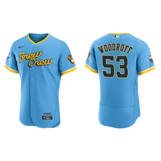 Brandon Woodruff Brewers Powder Blue 2022 City Connect Authentic Jersey