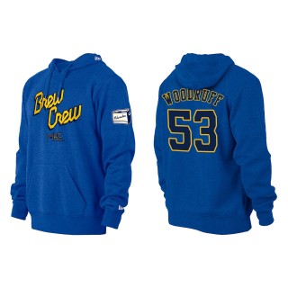 Brandon Woodruff Brewers Royal 2022 City Connect Pullover Hoodie