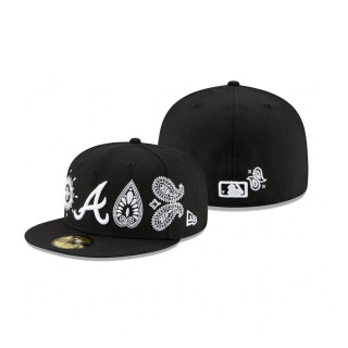 Braves Paisley Elements 59FIFTY Fitted Black Hat