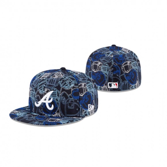 Braves Royal Cap Chaos 59FIFTY Fitted Hat