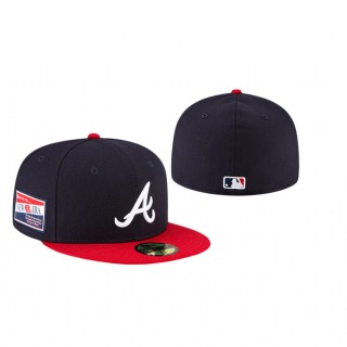 Braves Navy Red Centennial Collection 59FIFTY Fitted Hat