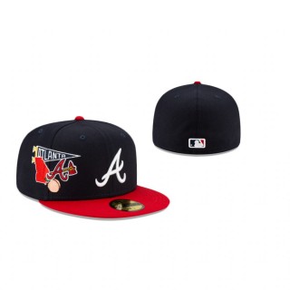 Braves City Patch Navy 59Fifty Fitted Cap