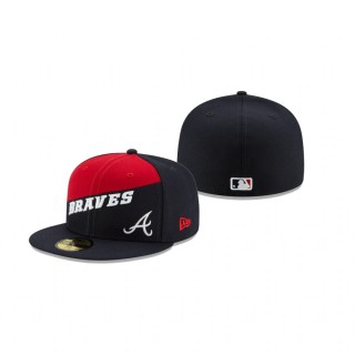 Braves Color Split Navy 59FIFTY Fitted Hat