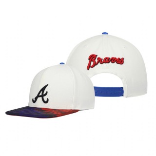 Atlanta Braves White Dip-Dye Pro Standard Snapback Hat