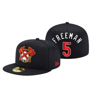Braves Freddie Freeman Navy 2021 Clubhouse Hat