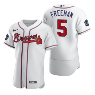 Atlanta Braves Freddie Freeman White 2021 World Series Authentic Jersey