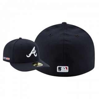 Men's Atlanta Braves Navy MLB 150th Anniversary Patch Low Profile 59FIFTY Fitted Hat