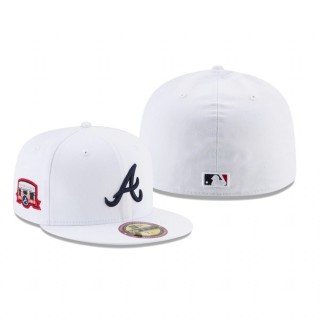 Braves White Optic Stadium Patch Hat