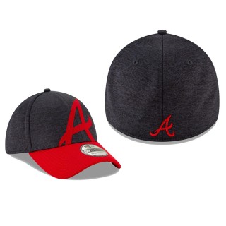 Braves Stadium Collection Overshadow Navy Red 39THIRTY Flex Hat