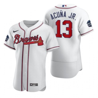 Atlanta Braves Ronald Acuna Jr. White 2021 World Series Authentic Jersey