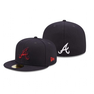 Braves Navy Scored 59FIFTY Fitted Hat