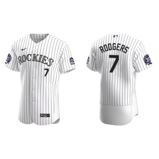 Brendan Rodgers Colorado Rockies White Purple 30th Anniversary Authentic Jersey