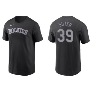 Brent Suter Men's Colorado Rockies Nolan Arenado Nike Black Name & Number T-Shirt