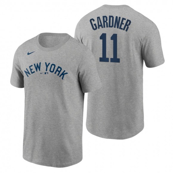 Brett Gardner Yankees 2021 Field of Dreams Gray Tee