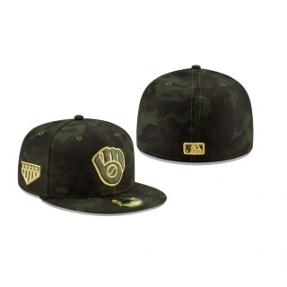 Milwaukee Brewers 2019 Armed Forces Day 59FIFTY Fitted On-Field Hat