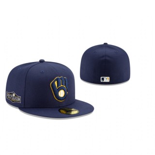 Brewers Navy 2020 Postseason 59FIFTY Fitted Hat