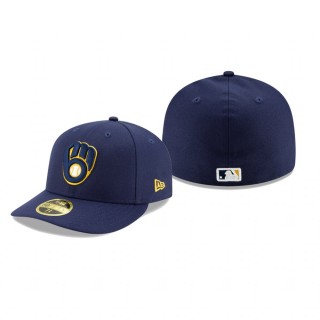 Milwaukee Brewers Navy Authentic Collection 2020 Home On-Field Low Profile Fitted Hat