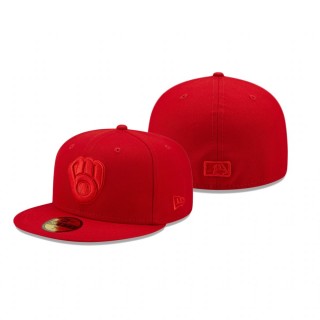 Milwaukee Brewers Scarlet Color Pack 59FIFTY Fitted Hat